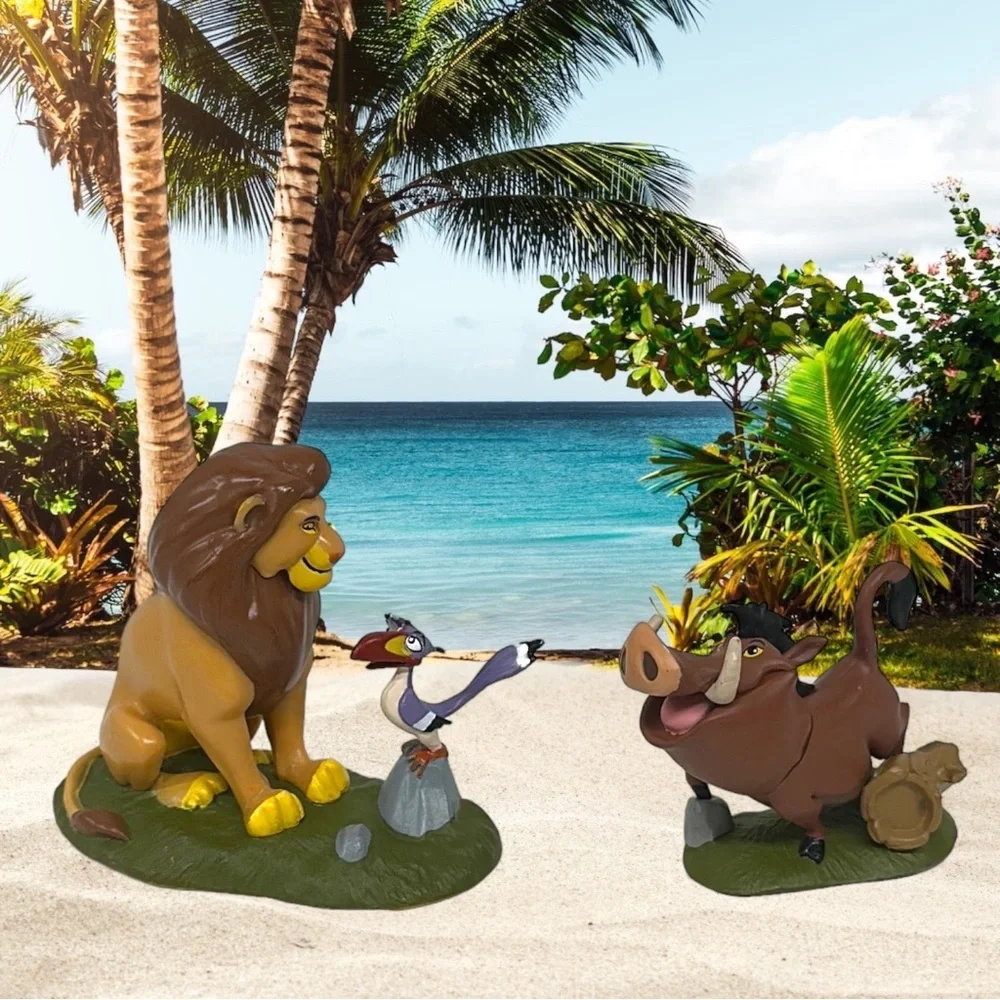 Disney Exclusive The Lion King Mufasa w/ Zazu and Pumba PVC Figures Cake Toppers